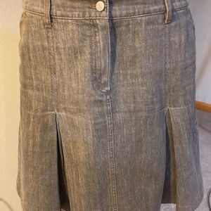Brown denim Bogner short skirt